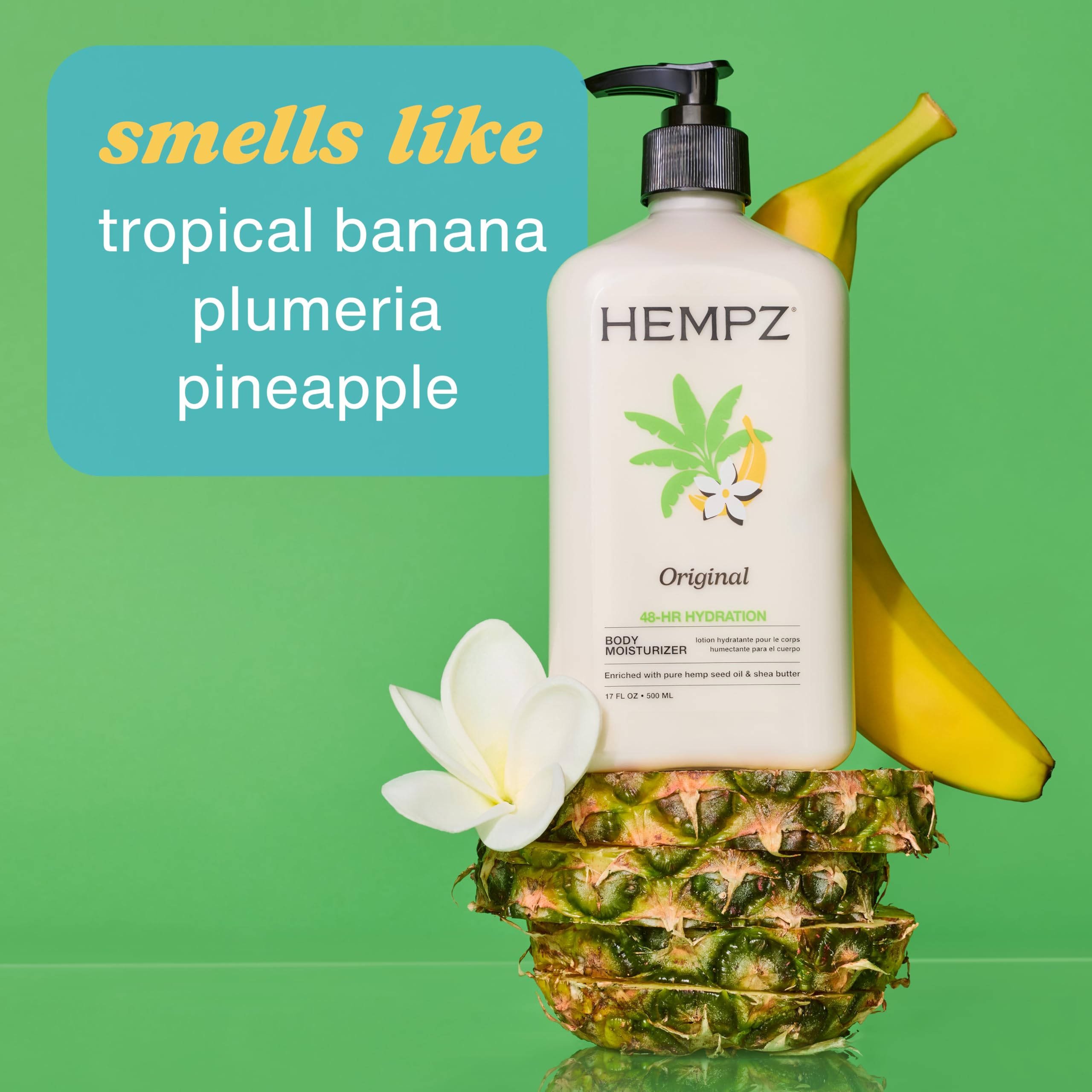 Buy now Hempz Original, Natural Hemp Seed Oil Body Moisturizer with Shea Butter and Ginseng, Original Scent, Floral Banana, 17 Fl.Oz ( Packaging may vary ) at indiglob india