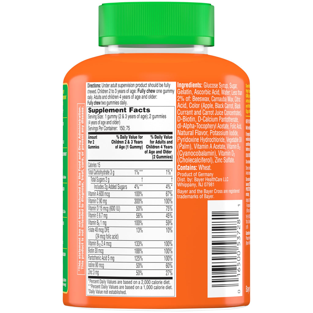 Flintstones Gummies Kids Vitamins with Immunity Support*, Kids and Toddler Multivitamin with Vitamin C, Vitamin D, B12, Zinc & more, Orange 150ct