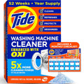 Buy now Tide Washing Machine Cleaner 52 Week Supply with Oxi for Front and Top Loader Washer Machines, Deep Cleaning Residue & Odor Eliminator, 12 Month Supply (Packaging May Vary) at indiglob india