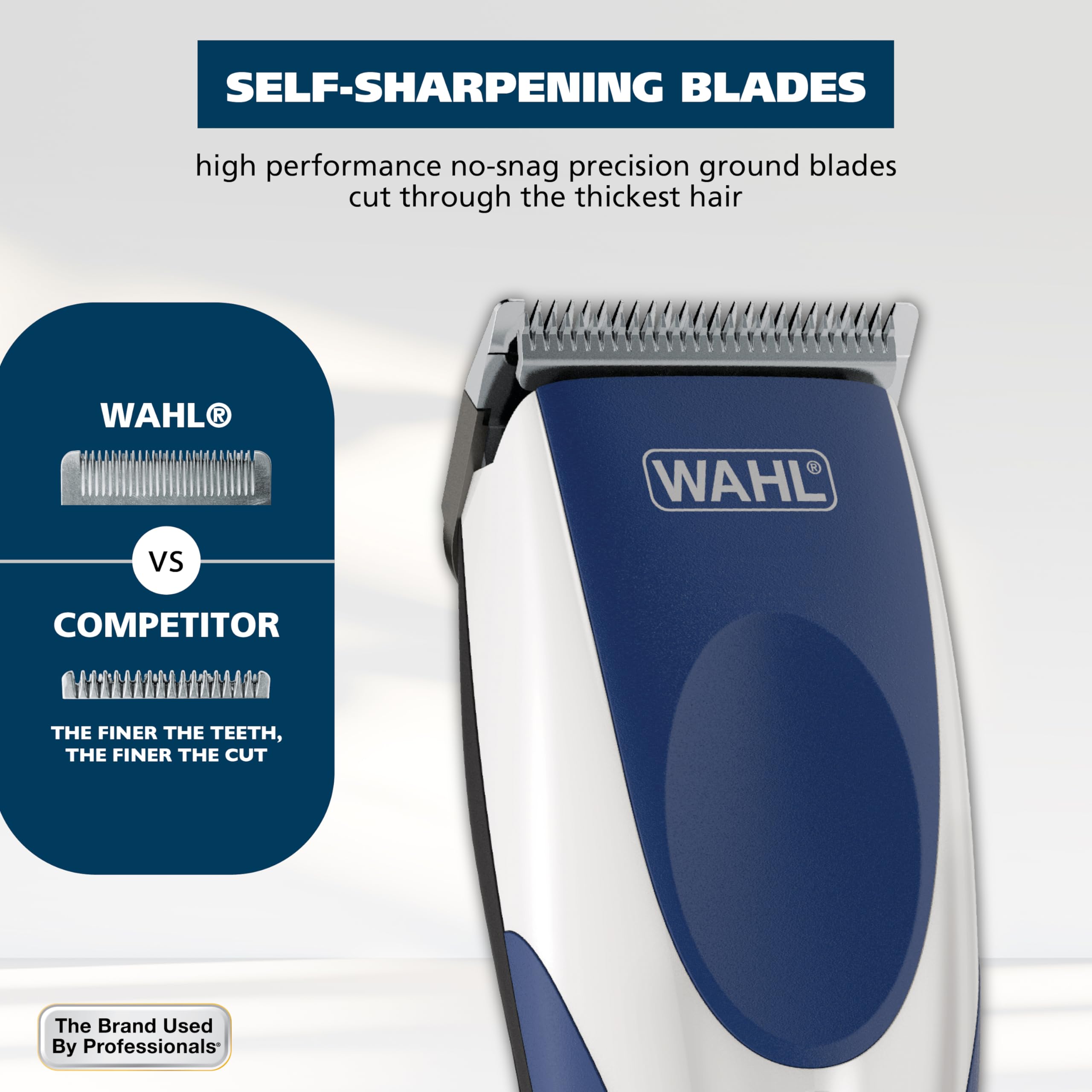 Wahl Color Pro Cordless Rechargeable Hair Clipper & Trimmer, Color Guards | Cordless At-Home Haircuts For Men, Women & Children With Easy Match Color Coded Guide Combs – Model 9649P