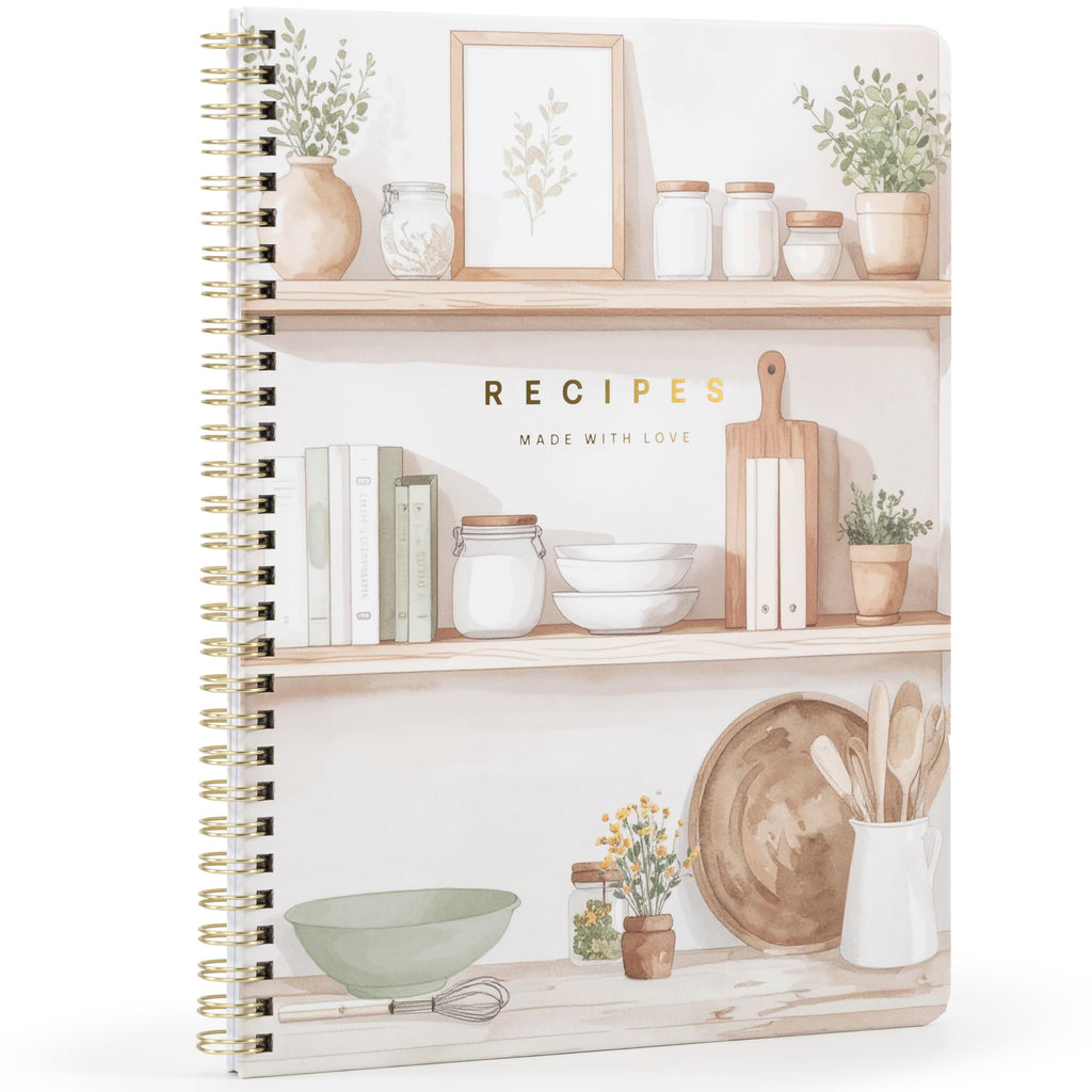 Aesthetic Recipe Book for 100+ Cherished Meals - Blank Cookbook to Write In