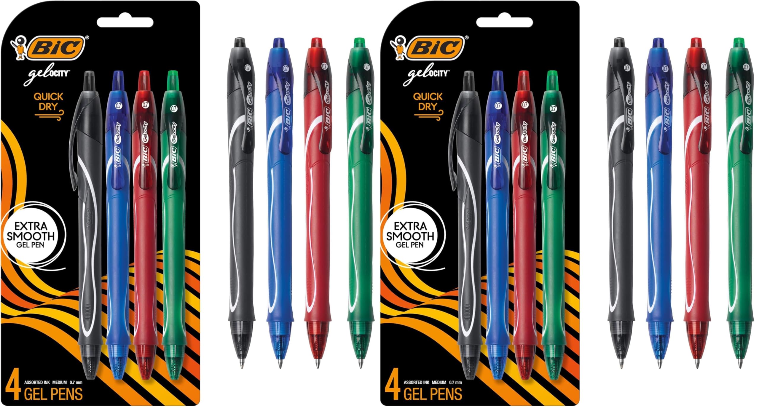 Buy now BIC Gelocity Quick Dry Blue Gel Pens, Medium Point (0.7mm), 12-Count Pack, Retractable Gel Pens With Comfortable Full Grip at indiglob india