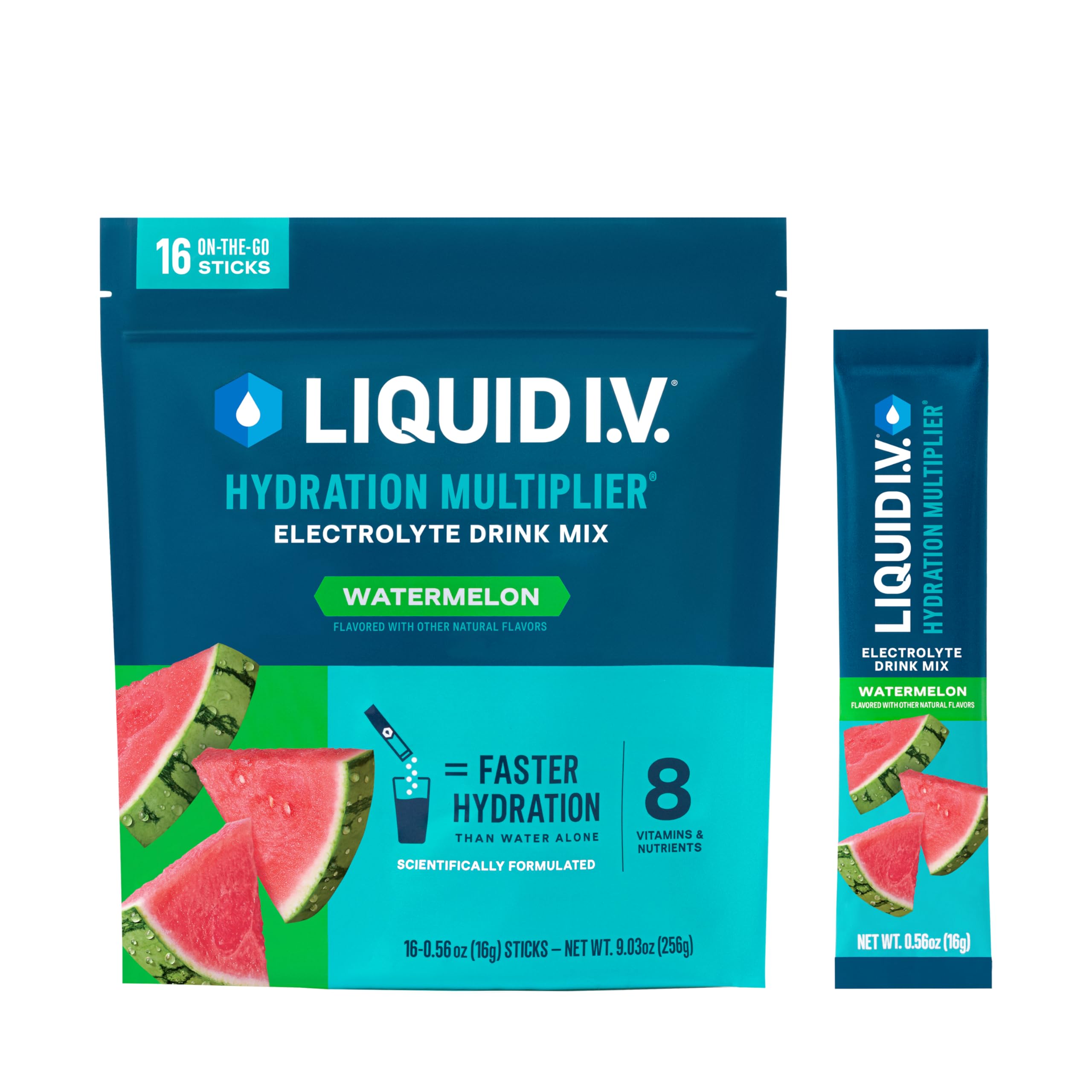 Buy now Liquid I.V.® Hydration Multiplier - Lemon Lime | Electrolyte Powder Drink Mix | 1 Pack (16 Servings) Watermelon at indiglob india