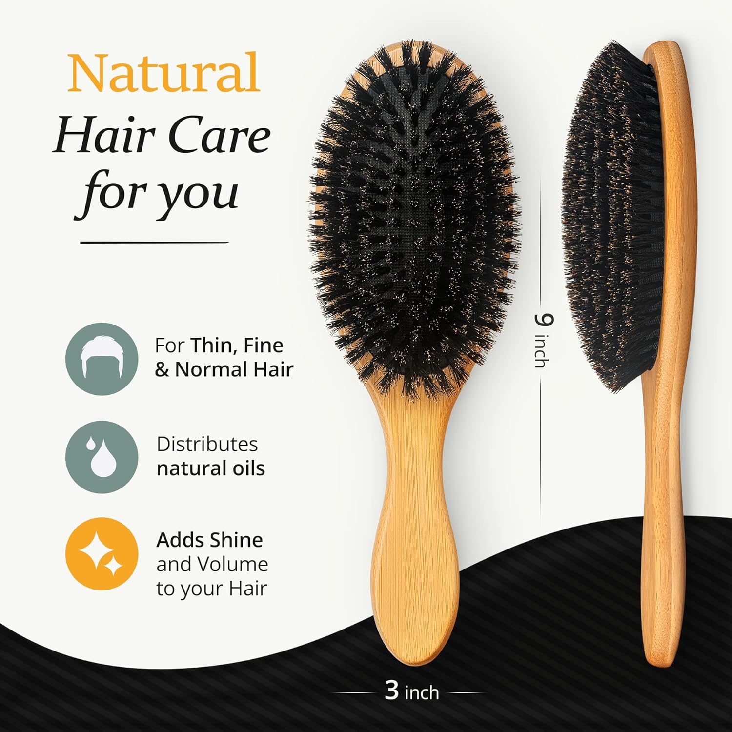 Buy now Belula Boar Bristle Hair Brush Set for Men - Soft Mens Hair Brush for Thin, Normal & Short Hair - Includes Wooden Comb, 2 Palm Brushes & Travel Bag - Best Hair Brushes for Men! at indiglob india