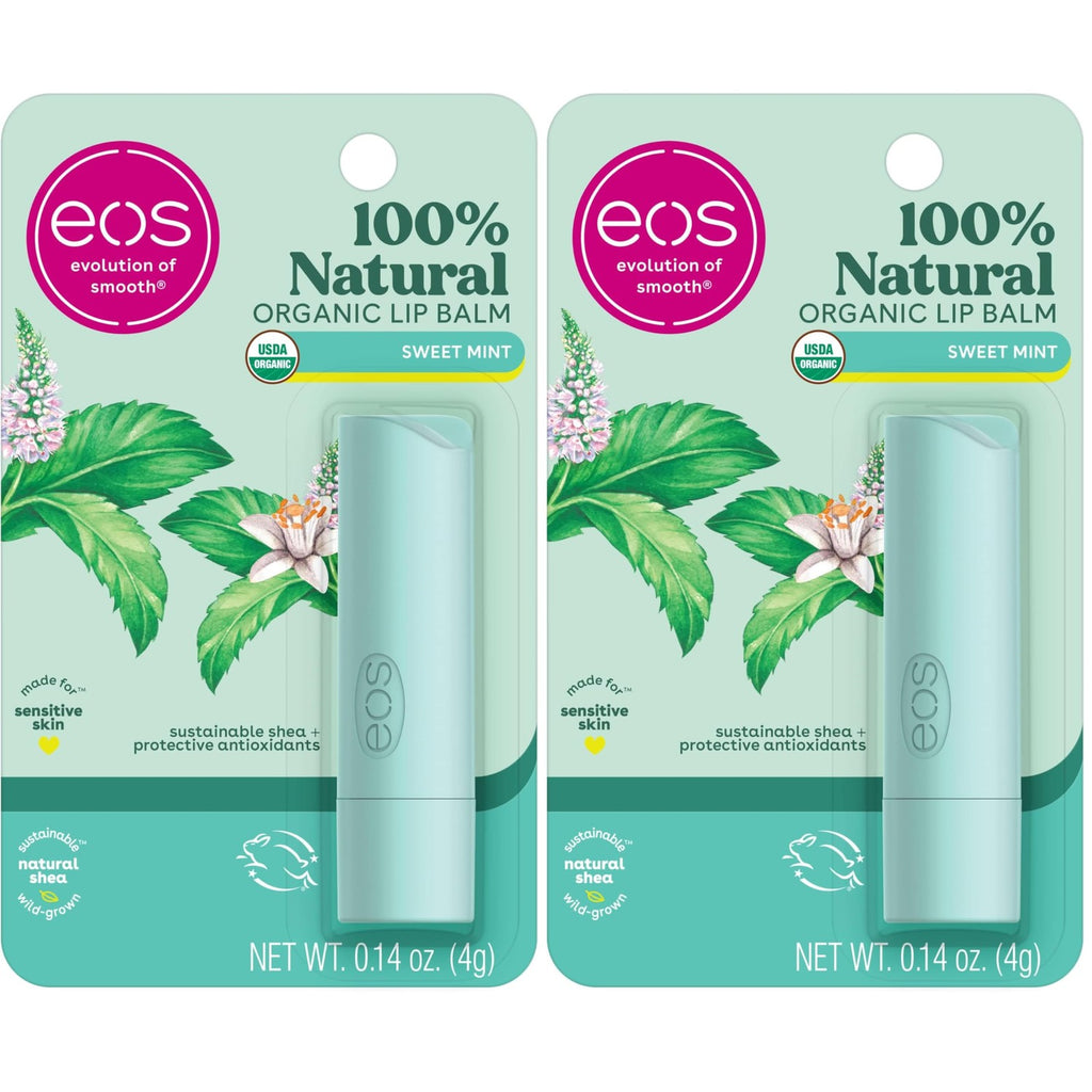 eos Natural Shea Lip Balm- Birthday Cake, All-Day Moisture, 0.14 oz