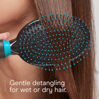 Conair Salon Results Hair Brush, Detangling Hair Brush for Men and Women, For All Hair Types, Metal Bristles and Cushion Base