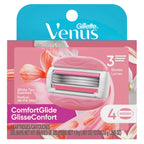 Gillette Venus ComfortGlide White Tea Women's Razor Refills, 4 Refill Cartridges, Fits Venus Reusable Razor Handles, 3-Bladed with Built-in Shave Gel Bars