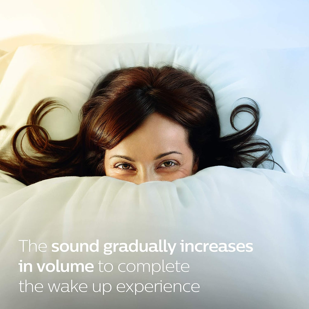 Buy now Philips SmartSleep Wake-Up Light Therapy Alarm Clock with Sunrise Simulation, White, HF3500/60 at indiglob india