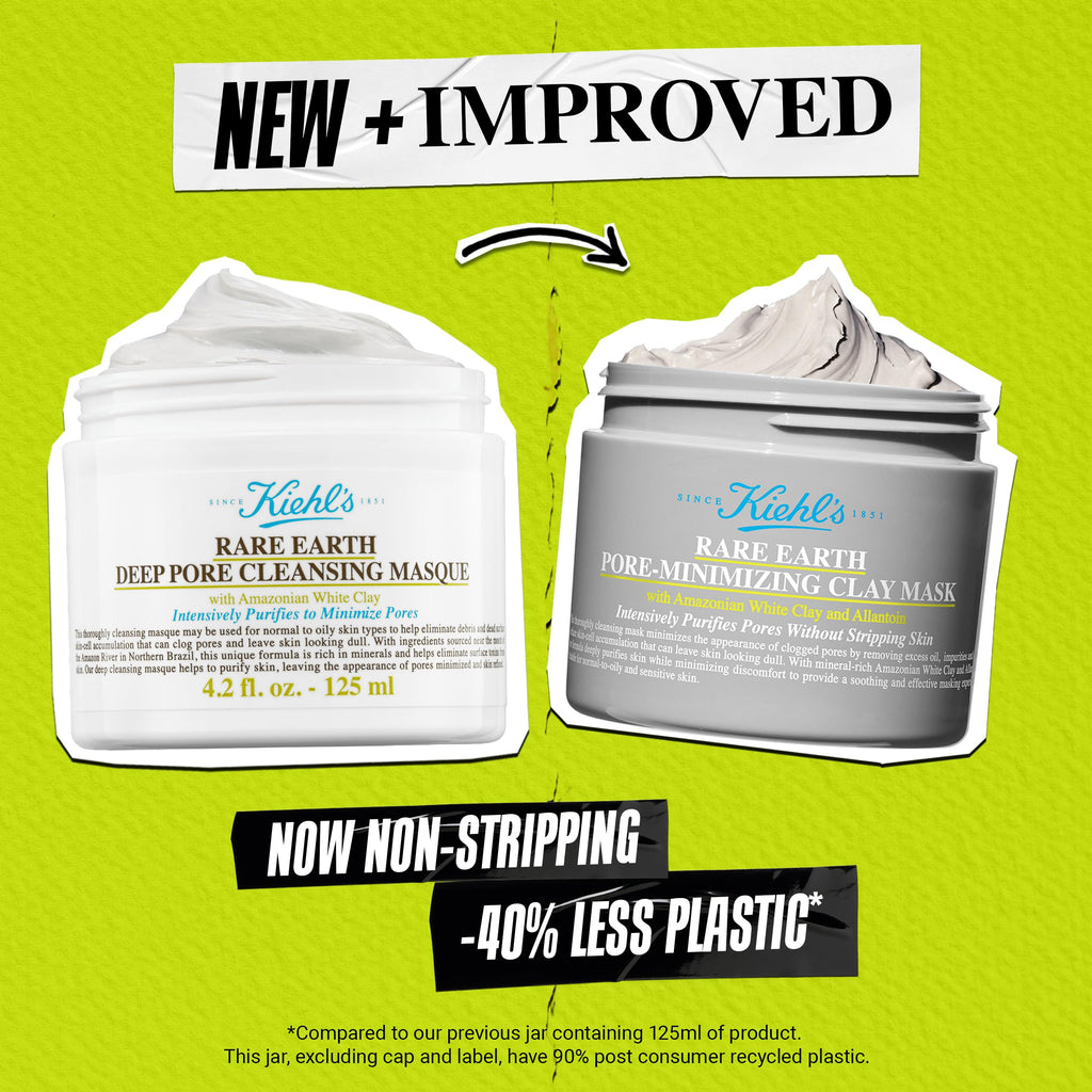 Buy now Kiehl's Rare Earth Pore Minimizer Face Mask, with Bentonite and Amazonian White Clay and Allantoin, Oil Absorbing Facemask for Normal to Oily Skin - 4.2 fl oz at indiglob india