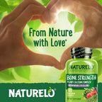 NATURELO 600mg Calcium Supplement for Bone Strength, VIT D3, 120 Capsules | Magnesium, Zinc, Vit K2, for Women & Older Adults, Plant-Based, Well Tolerated, NSF Contents Certified, MFD in GMP Facility