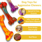 3-Pack Dog Chew Toys for Aggressive Chewers, Medium Large Breed