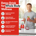 Herbal Clean Qcarbo32 Same-Day Detox Cleanse Drink (32 fl oz) - Tropical Flavor Full Body Cleanse* Detox Drink for Moderate Toxin Level*, Vitamin B2 and Vitamin B12 for Men & Women