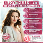 Liposomal L-Lysine Gummies 1200mg | High Absorption Immune & Skin Support