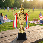 Fasmov Large Trophy Cup, Gold Trophy Award Cup for Sports, Tournaments, Competitions, 1st Place Award, Ceremony Celebration Party Gift, 14.5 inches