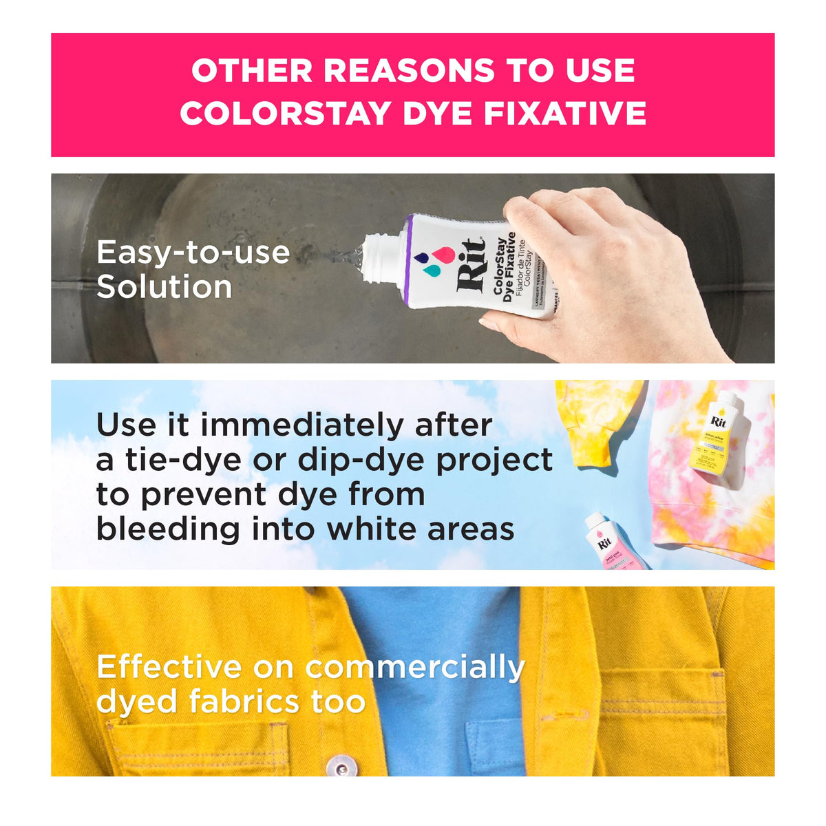 Rit ColorStay Dye Fixative, 3-Pack