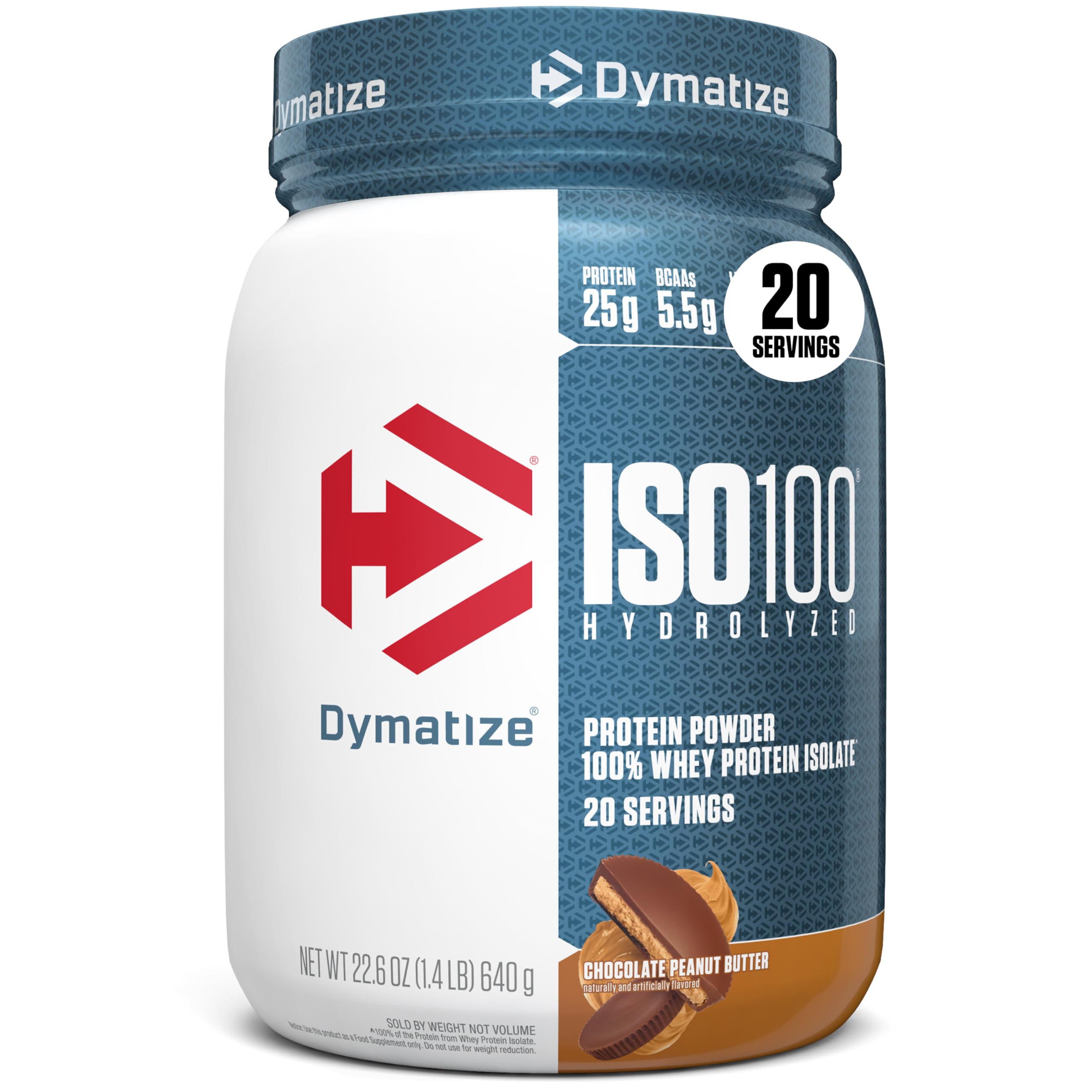 Buy now Dymatize ISO100 Whey Protein Powder Isolate, Gourmet Chocolate, 25g of Protein, 5 Pound, 5.5g BCAAs, Less Than 120 Cal., Gluten Free, 1g Fat, 1g Sugar, 2g Carb (71 Servings) Chocolate Peanut Butter 1.43 Pound (Pack of 1) at indiglob india