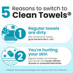 CLEAN SKIN CLUB Blemish Control Clean Towels® XL, Extra Exfoliation for Oily Skin, Disposable, Single-Use Face Towelette Dry Wipe - 1 Pack (50 Count)