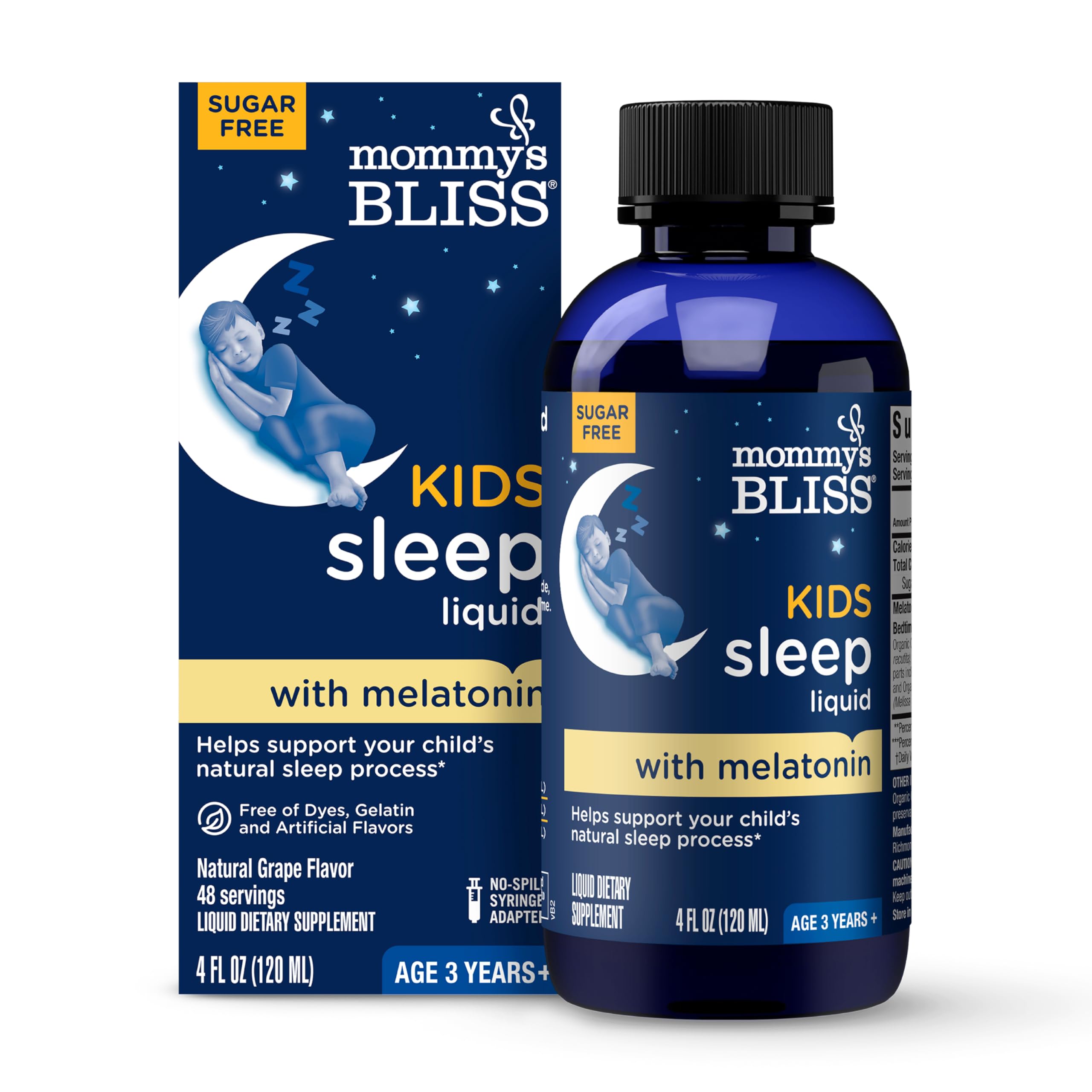Mommy's Bliss Kids Sleep Support Liquid w/Melatonin, Grape Flavor, 4 Oz