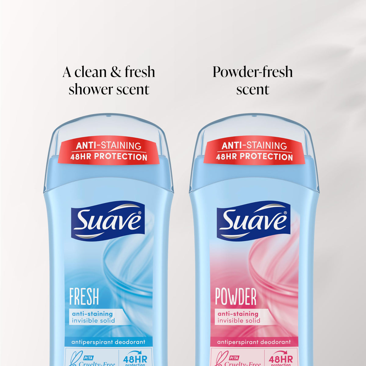 Suave Women's Antiperspirant, Powder & Fresh Bundle, 2.6 oz, 4-Pack