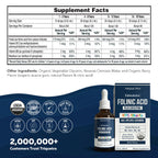 Organic FolinicActive Kids - Folinic Acid + B12, B6 & B2 Cofactors - Gentle Methylation Support for Mood, Energy & Cognition, Age Adjustable Dosing for Kids 1-18, Non GMO, Vegan, Berry Flavor (60mL)