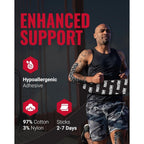 Buy now RockTape Extra Sticky 2" x 16.4' Kinesiology Tape (Logo,Black), Athletic Tape for Muscle Pain Relief, Injury Recovery, Microscopic Skin Lifting & Decompression, Sweat & Water Resistant, Hypoallergenic at indiglob india