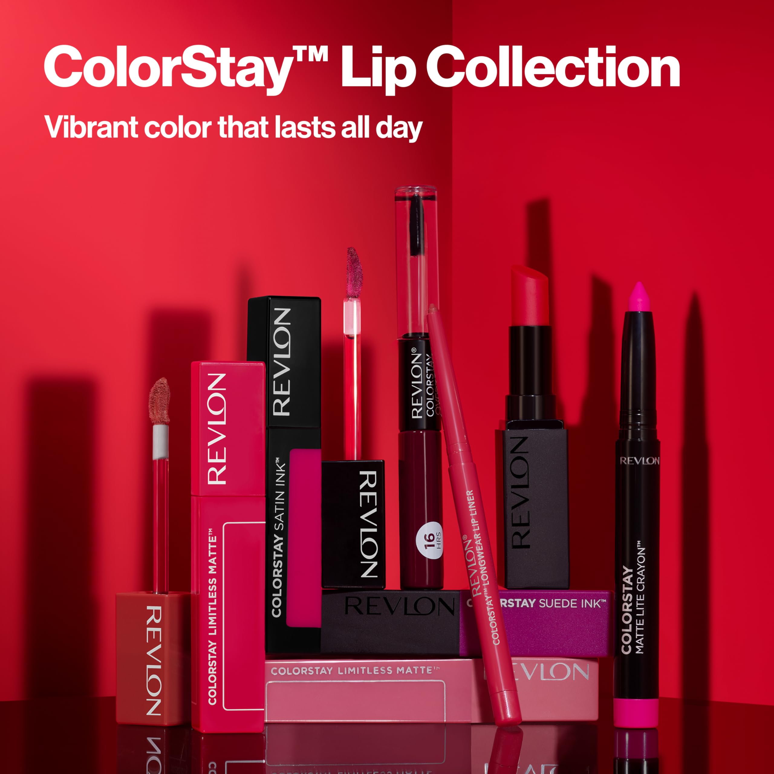 Buy now Revlon Liquid Lipstick with Clear Lip Gloss, ColorStay Overtime Lipcolor, Dual Ended with Vitamin E, 040 Forever Scarlet, 0.07 Fl Oz at indiglob india