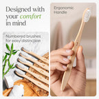 VIVAGO Bamboo Toothbrushes 10 Pack – Plant-Based Soft Bristles