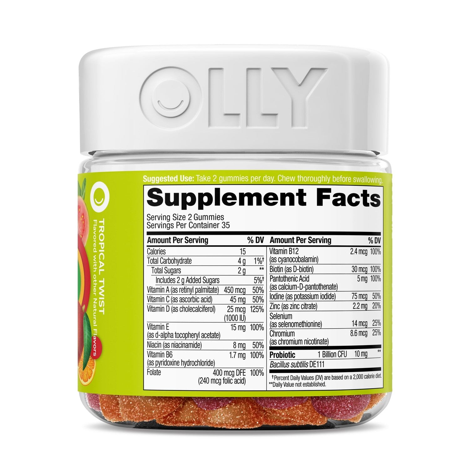 OLLY Multi + Probiotic Gummy Vitamin, Digestive & Immune Support*- 70 Count