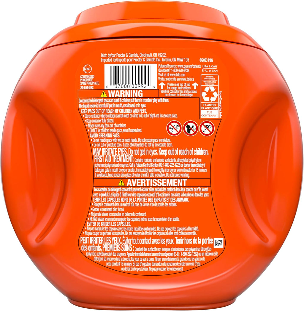 Buy now Tide PODS laundry detergent pacs, 3-in-1 Stain Remover, Odor Fighter, Color Protector, 42 Count, HE compatible, Spring Meadow Scent at indiglob india