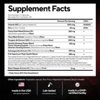 Men Supplements 20 in 1 - Male Supplements with Tongkat Ali, Black Maca Root for Men, Zinc, Vitamin B12, Astragalus for Normal Energy Support - 90 Vegan Caps