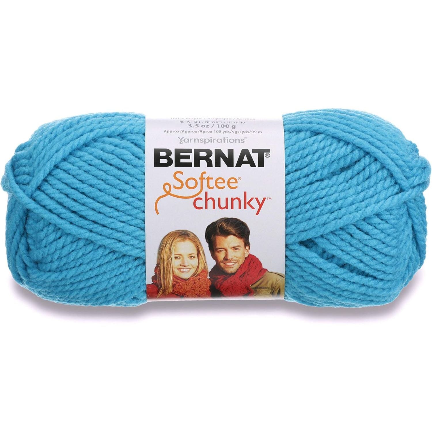 Buy now Bernat Softee Chunky Yarn, 3.5 Oz, Gauge 6 Super Bulky, Grey Heather Pack of 1 Ultra Blue at indiglob india