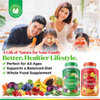 Superfood 180 Fruit and 180 Veggie Capsules - Whole Food Natural Superfoods - Maintain Energy Levels, with Beta Carotene - Soy Free (90 Count (Pack of 4)
