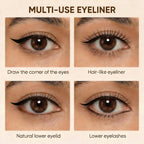 JUDYDOLL Ultra-Fine Liquid Eyeliner-Precision Tip for Wing Line, Smudge-Proof, Quick-Drying, Waterproof, Easy to Get Inner Corner Lined, Hooded Eyes-Friendly (#01 Black)