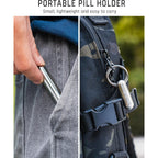 Buy now TISUR Micro Keychain Pill Holder, Titanium Pill Case Waterproof Pill Container, Portable Tiny Pill Organizer for Travel Purse Pocket at indiglob india