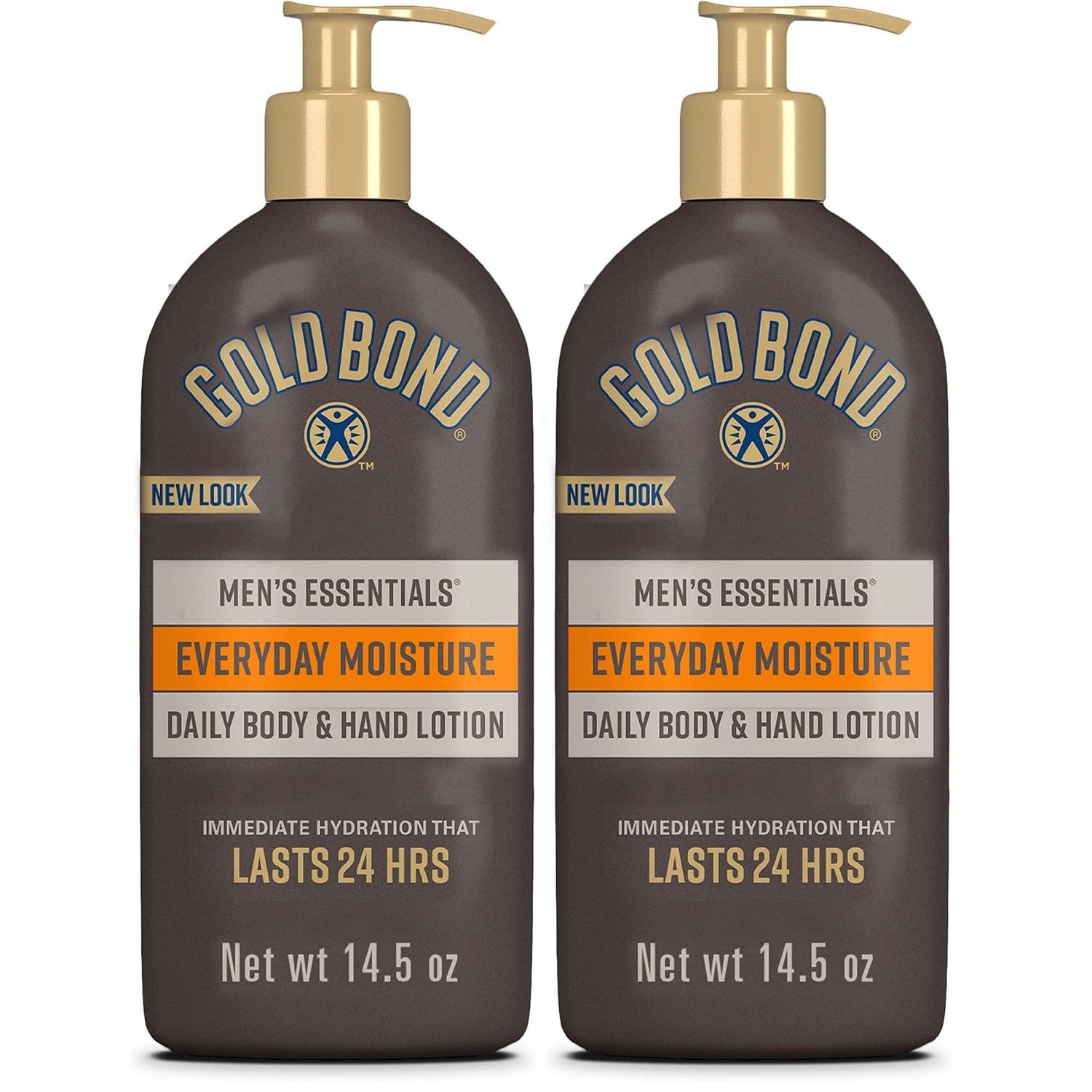 Gold Bond Men's Essentials Daily Body & Hand Lotion for Men, 24 oz | Everyday moisture with Vitamin C, hydrating lotion formulated for men's dry skin, value size, 24hr hydration