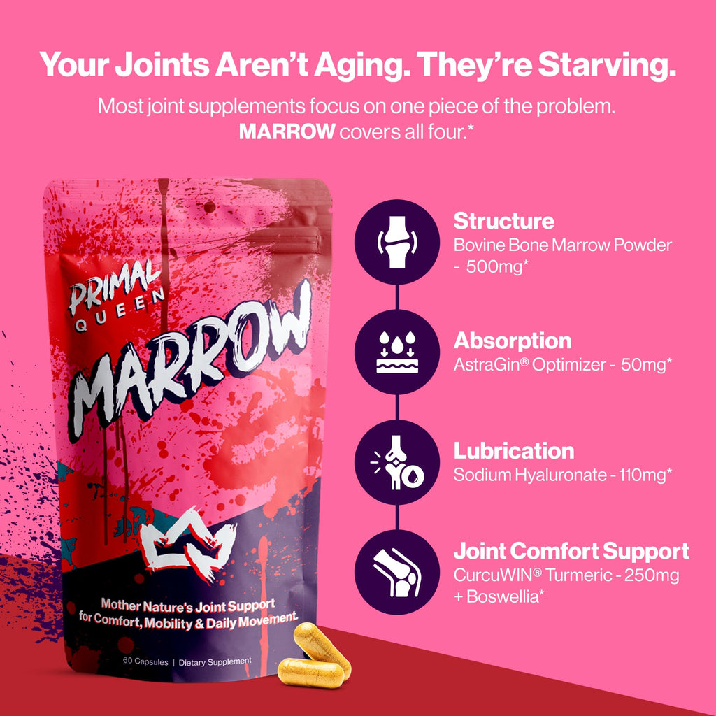 Primal Queen Bone Marrow, Joint Support for Women, Curcuwin Turmeric