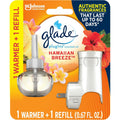 Buy now Glade PlugIns Refills Air Freshener Starter Kit, Hawaiian Breeze, Scented and Essential Oils for Home and Bathroom, 0.67 Fl Oz, 1 Warmer + 1 Refill Hawaiian Breeze at indiglob india