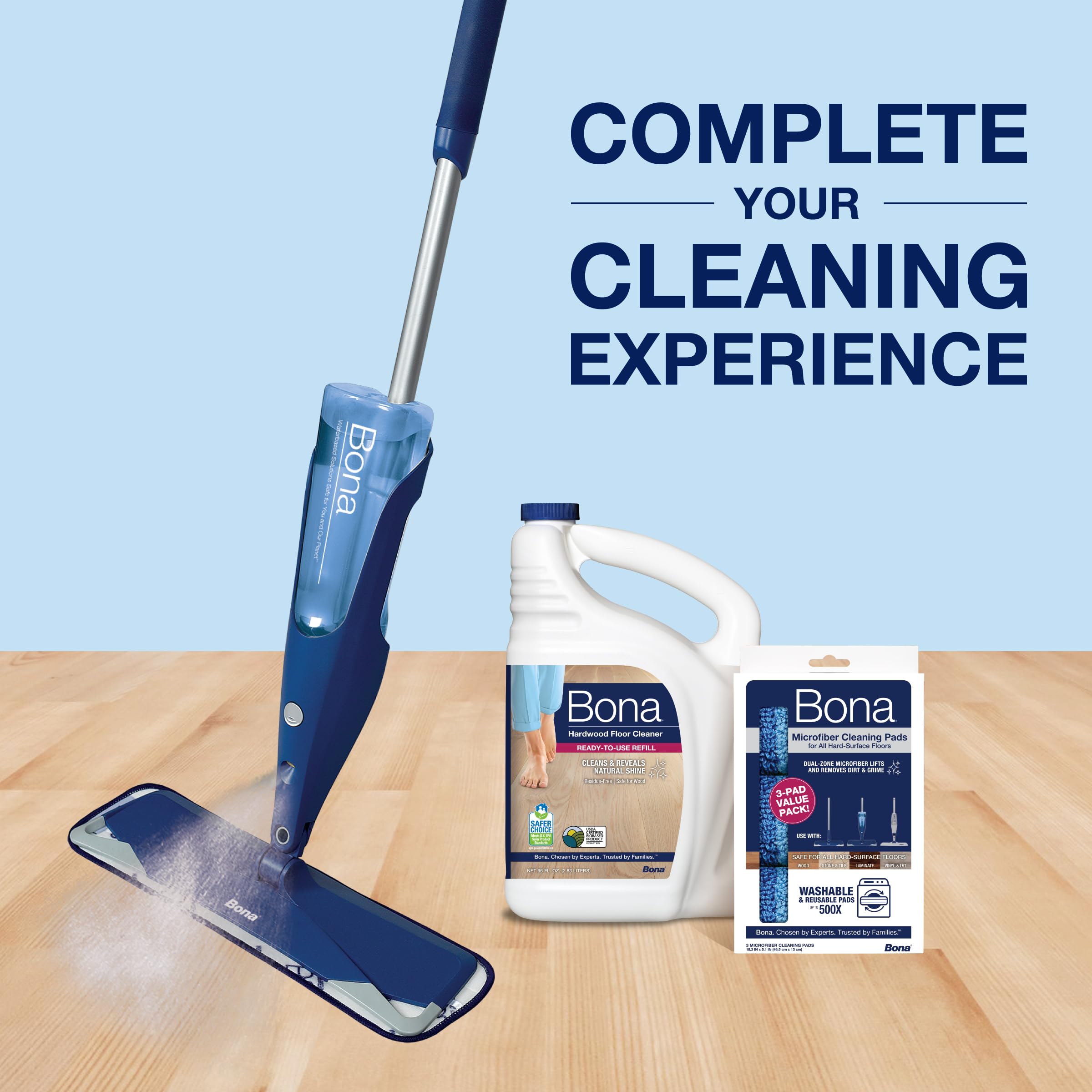 Buy now Bona Hardwood Floor Cleaner Refill - 64 fl oz - Unscented - Refill for Bona Spray Mops and Spray Bottles - Residue-Free Floor Cleaning Solution for Hardwood Floors at indiglob india