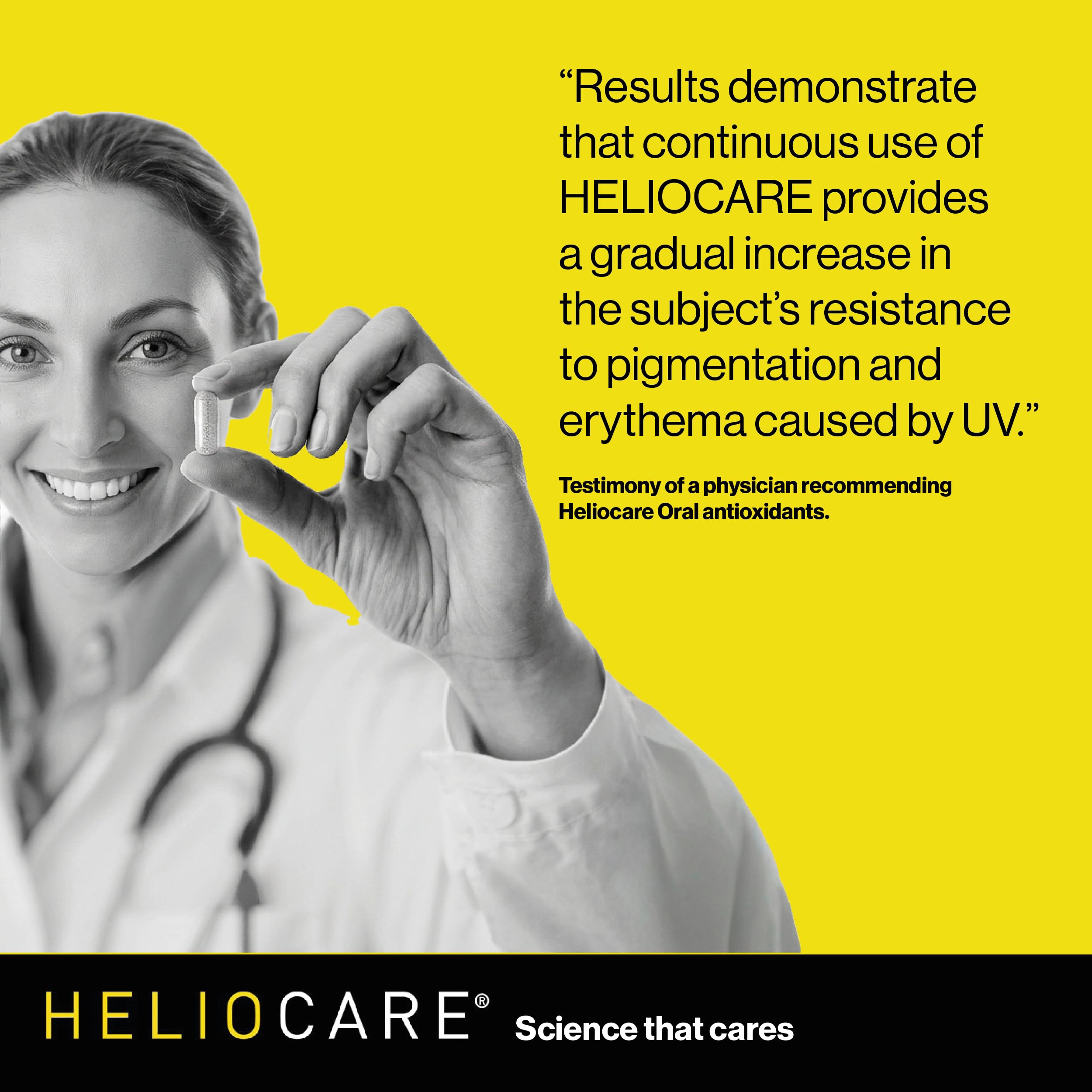 Heliocare Supplement with Polypodium Leucotomos Extract 240mg, 60 Capsules | Patented Skin Health Daily Antioxidant Clinically Proven to Fight Sun Damage & Reduce Photoaging, Dermatologist Formulated