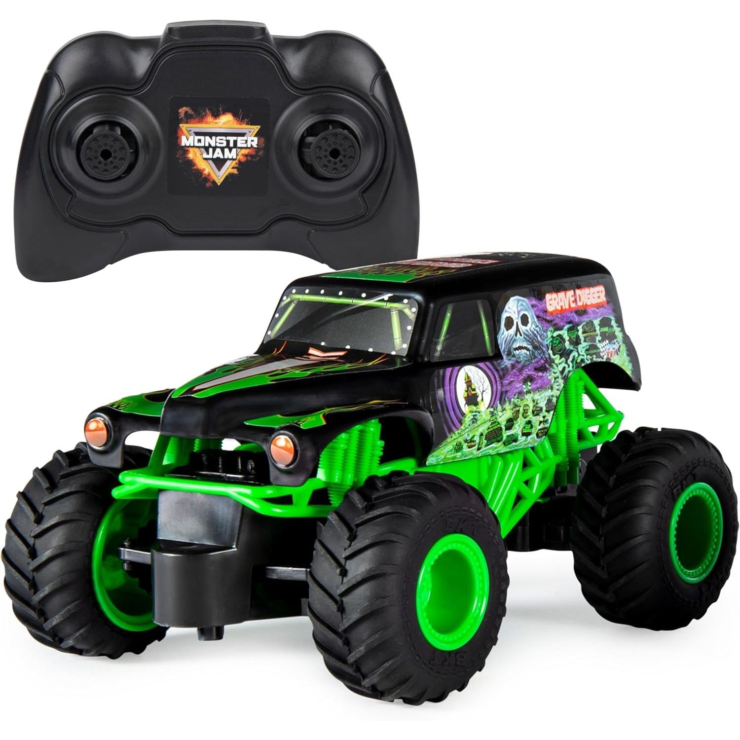 Buy now Monster Jam, Official Megalodon Remote Control Monster Truck for Boys and Girls, 1:24 Scale, 2.4 GHz, Kids Toys for Ages 4 and Up Grave Digger at indiglob india