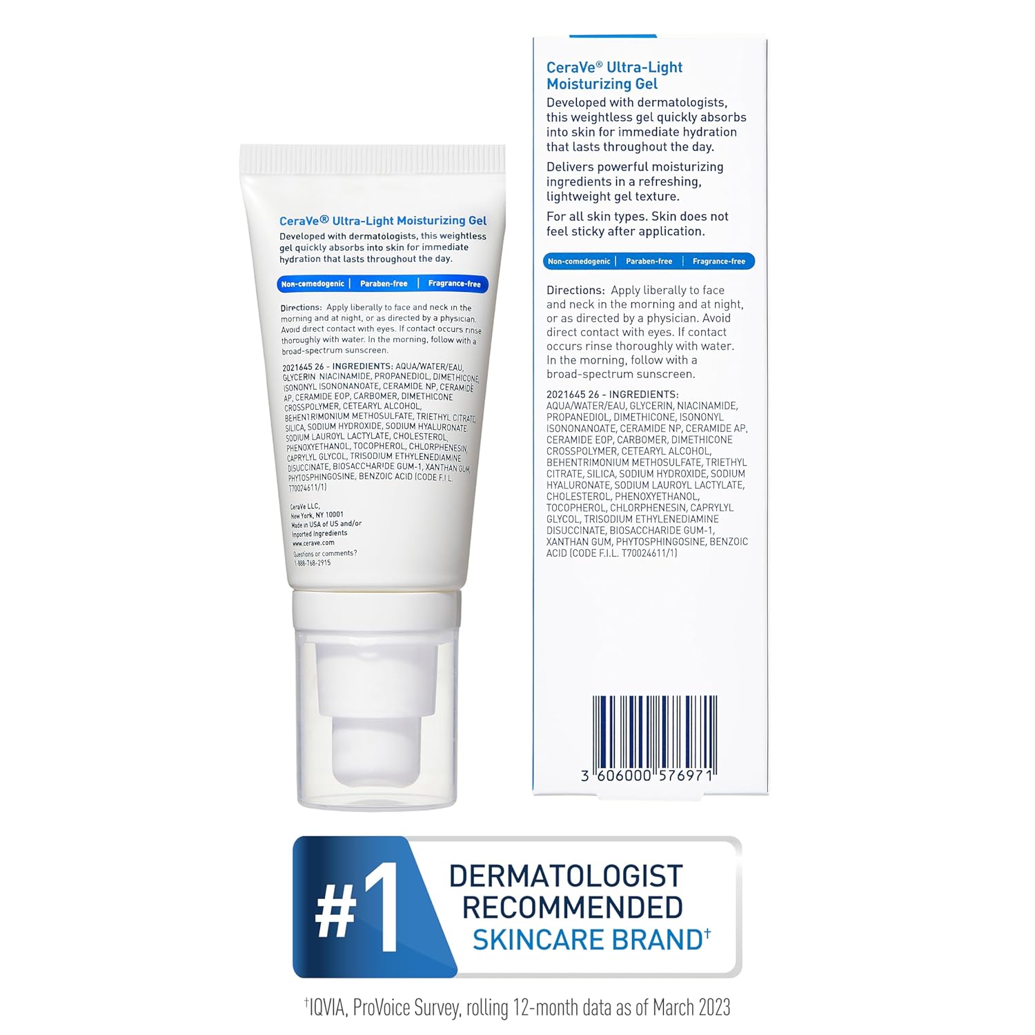 Buy now CeraVe Ultra-Light Moisturizing Gel, Hydrating Gel Face Moisturizer For Men & For Women with Ceramides, Niacinamide, Hyaluronic Acid, Fragrance Free, Oil-Free, Mattifying Moisturizer, 1.75 FL Oz at indiglob india