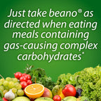 Beano Digestive Enzyme, Preventive Gas Relief for Adults, Helps Prevent Gas & Bloating, 180 Tablets