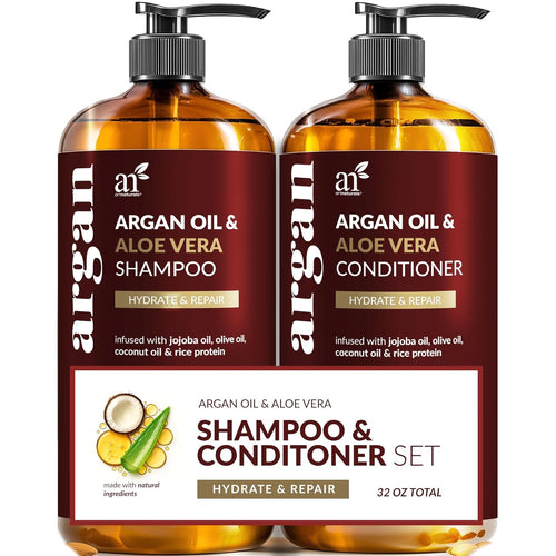 Buy now Argan Oil Shampoo and Conditioner Set - Sulfate-Free Formula with Nourishing Moroccan Oil and Keratin -for All Hair, Curly or Straight - Hydrate Repair Defy Frizz for Salon-like Results!16 Fl Oz 2 PK at indiglob india