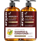 Buy now Argan Oil Shampoo and Conditioner Set - Sulfate-Free Formula with Nourishing Moroccan Oil and Keratin -for All Hair, Curly or Straight - Hydrate Repair Defy Frizz for Salon-like Results!16 Fl Oz 2 PK Default at indiglob india