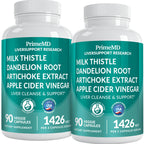 32-in-1 Liver Support Milk Thistle, Artichoke & Beetroot, 90ct | Liver Health and Wellness Support, Milk Thistle, Silymarin, Artichoke Extract and Beetroot, Liver Supplement