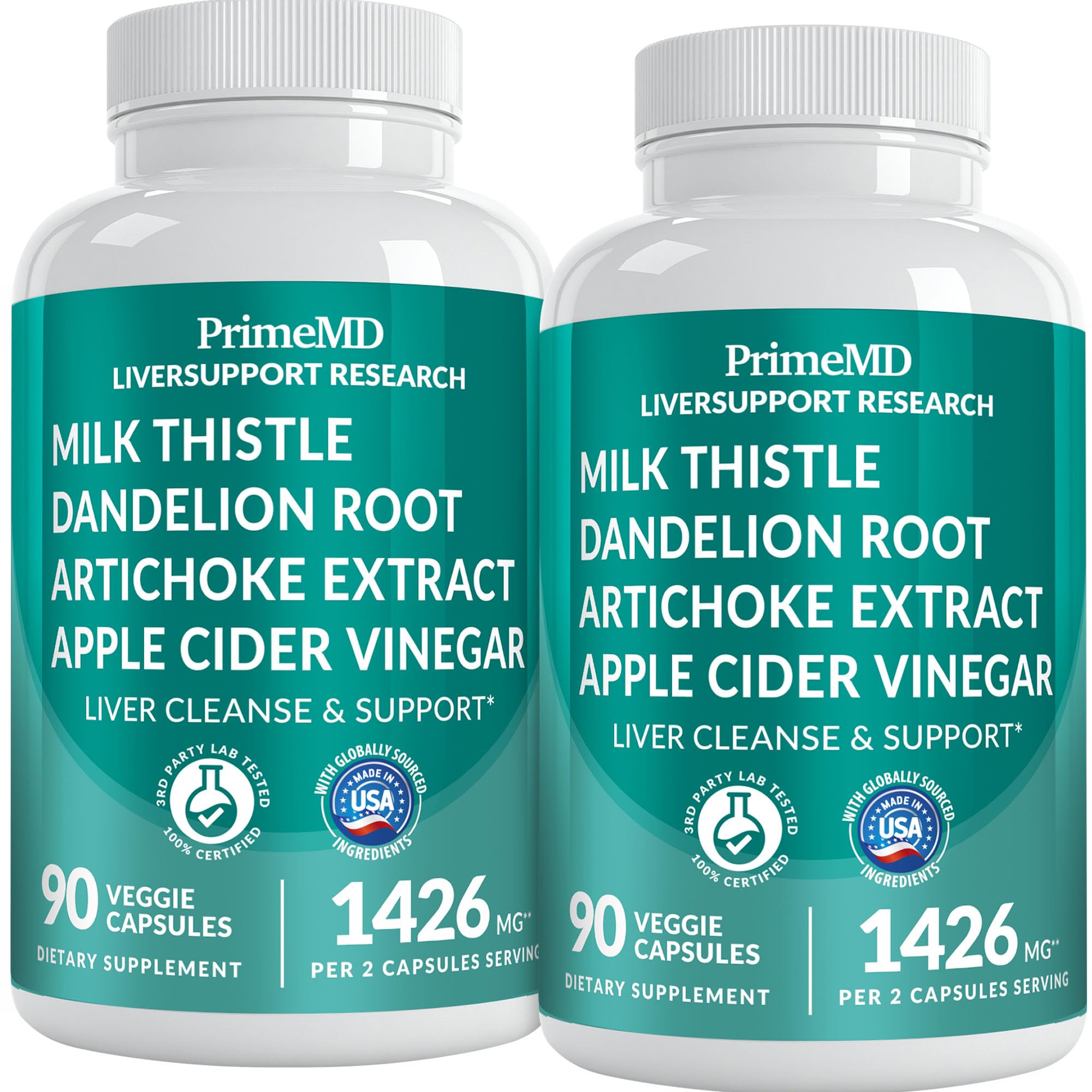 32-in-1 Liver Support Milk Thistle, Artichoke & Beetroot, 90ct | Liver Health and Wellness Support, Milk Thistle, Silymarin, Artichoke Extract and Beetroot, Liver Supplement