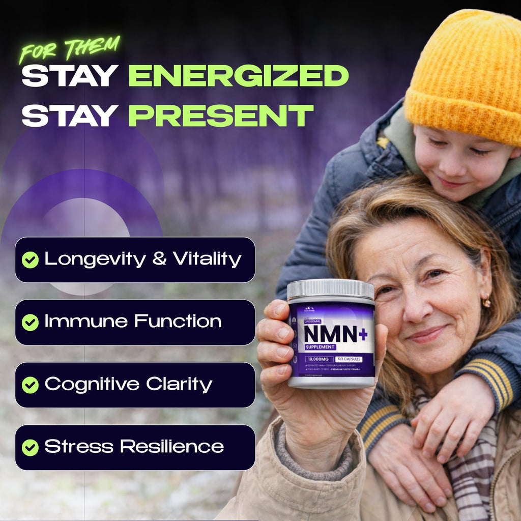 NMN Supplement with NAD+ Resveratrol and French Maritime Pine Bark Extract - NMNH Alternative | NAD Liposomal Supplements for Men and Women - Supports Cellular Energy | 30 Capsules, 1 Months Supply