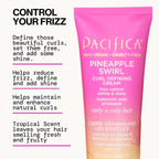 Buy now Pacifica Pineapple Swirl Curl Defining Cream â€“ Curl Cream for Curly Hair, Curly Hair Products with Coconut Oil and Hyaluronic Acid, Styling for Bouncy Waves Without Crunch - 4 Oz at indiglob india