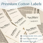 50-500pcs Custom 100% Cotton Clothing Labels Tags,Personalized Fabric Tags for Clothing,Custom Fabric Labels for Handmade Items,Single-Color Printing,Pre-Cut or Ribbon Roll - 2x5.7cm
