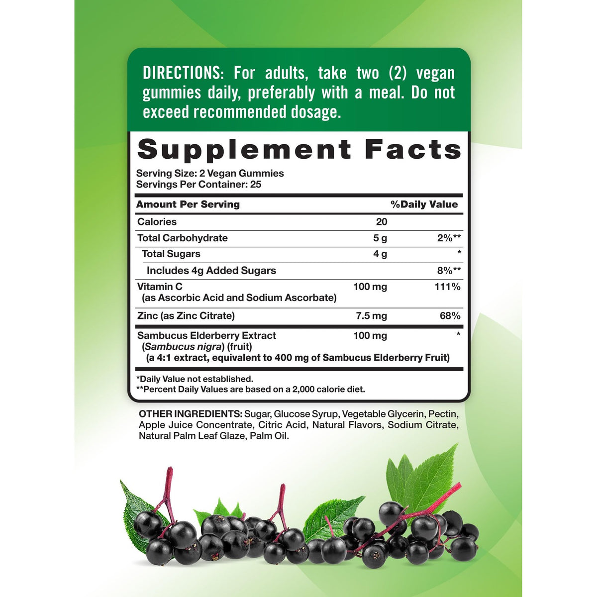 Nature's Truth Black Elderberry Gummies | 50 Vegan Gummies